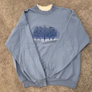 Vintage Snowy Night Pullover